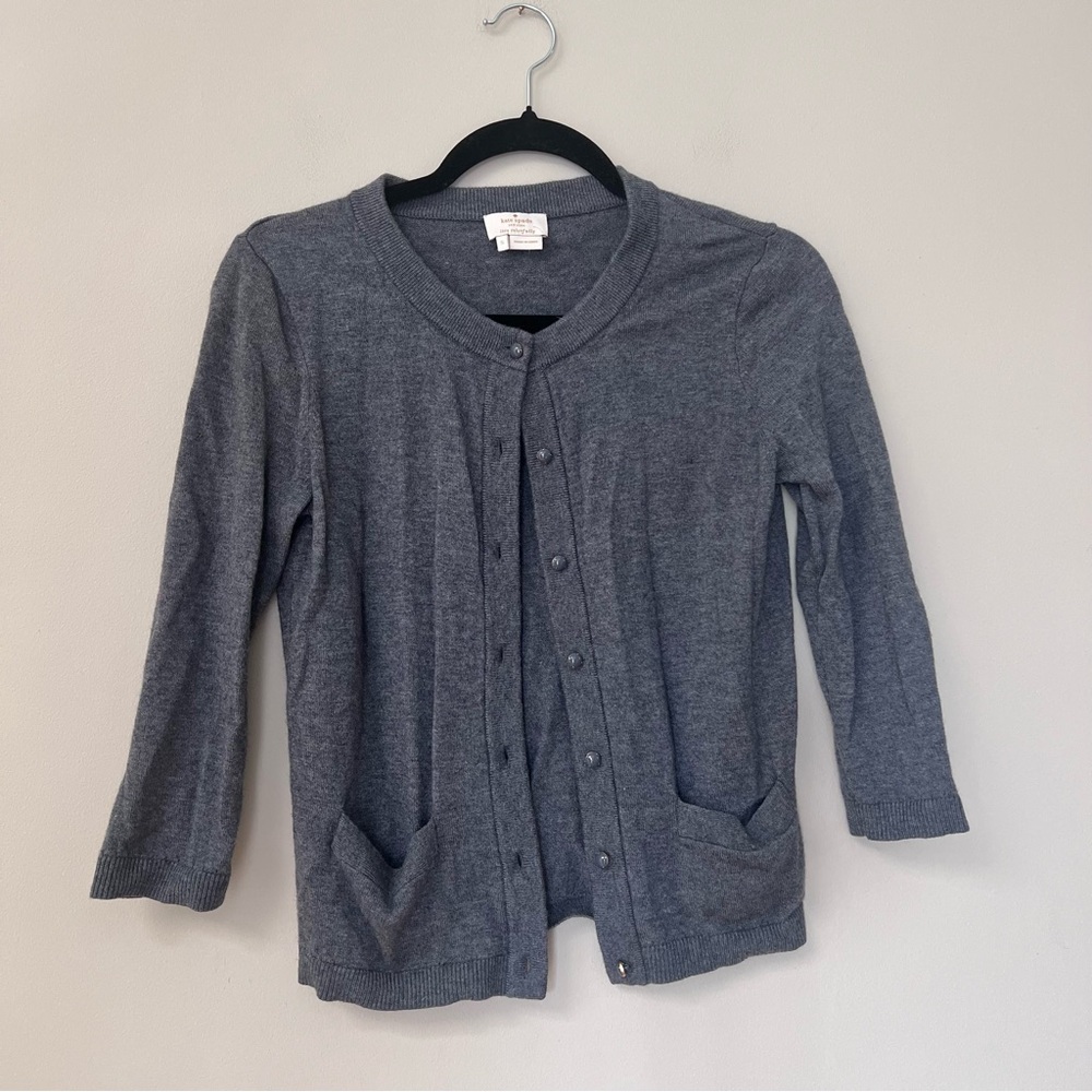 Kate Spade New York Grey Button Cardigan